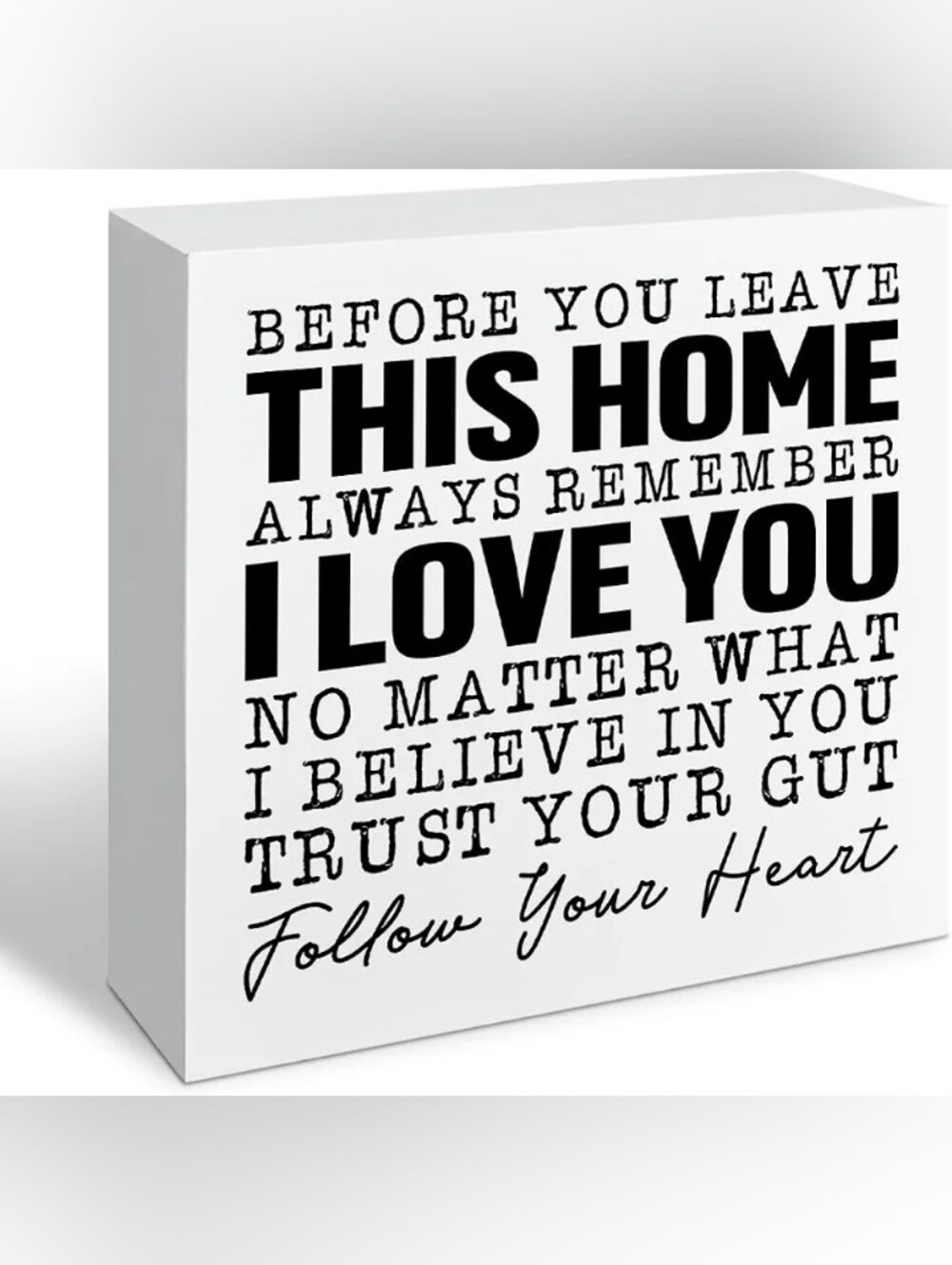 Before You Leave This Home Sign, Heartfelt Family Reminder & Wall Art